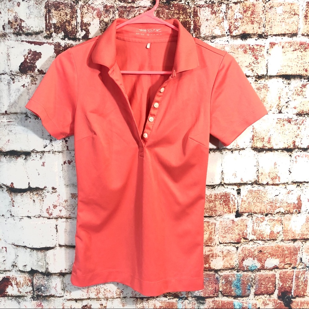 Nike golf salmon polo